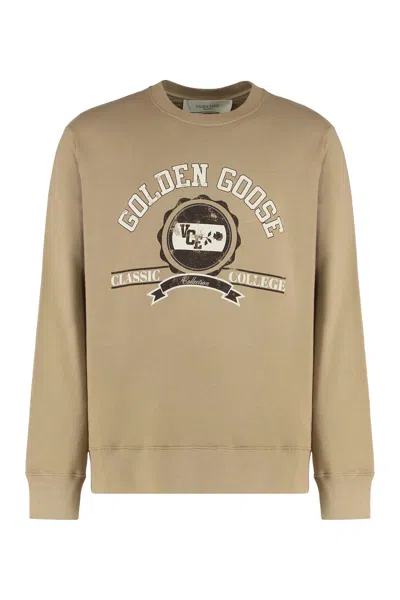 Golden Goose Sweatshirt In Cotton In Neutral