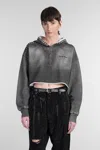 Golden Goose Spray-effect Cropped Sweatshirt In Grey