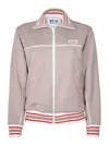 Golden Goose Sweatshirt In Technical Fabric With Star Logo In Light Brown
