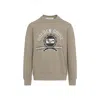 Golden Goose College Print Crewneck Cotton Sweatshirt In Neutral