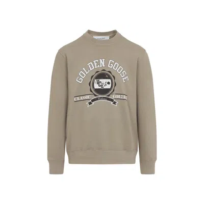 Golden Goose Graphic Print Crew Neck Long Sleeve Sweatshirt In Neutral