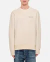 Golden Goose Organic Cotton Sweatshirt With Front And Back Print In White