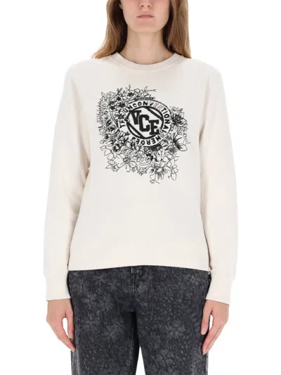 Golden Goose Sweatshirt With Embroidery In White