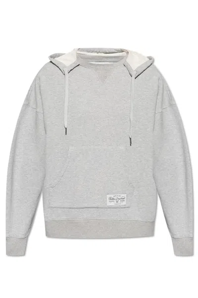 Golden Goose Sweatshirt With Logo In Alluminium Melange Gray