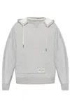 Golden Goose Drawstring Hood Kangaroo Pocket Sweater In Alluminiummelangegray