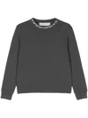 Golden Goose Cotton Sweatshirt With Applied Crystals In Grey