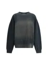 Golden Goose Black Cotton Sweatshirts In Gray