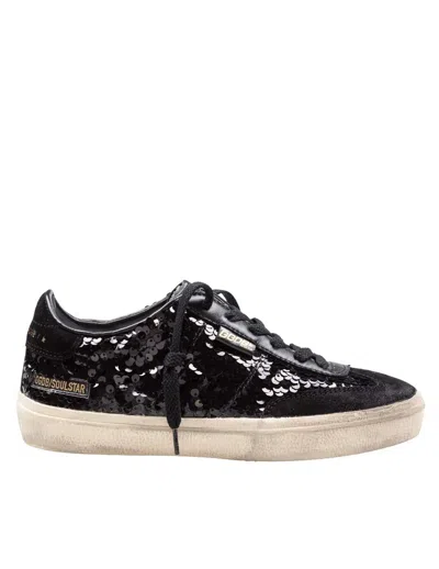 Golden Goose Synthetic Fabric And Leather Running Sneakers In Black