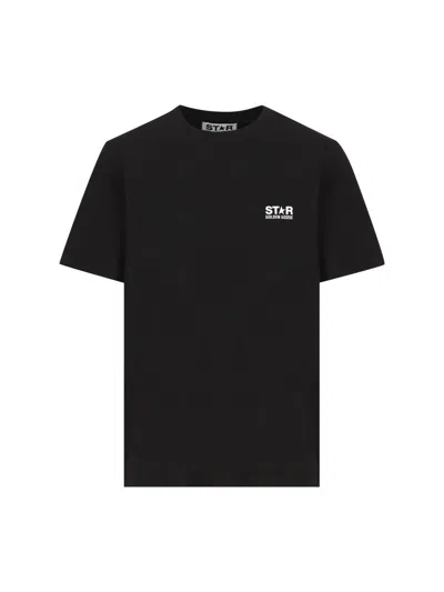 Golden Goose T-shirt And Polo Shirt In Black