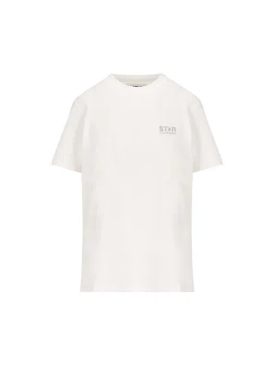 Golden Goose T-shirt And Polo Shirt In White