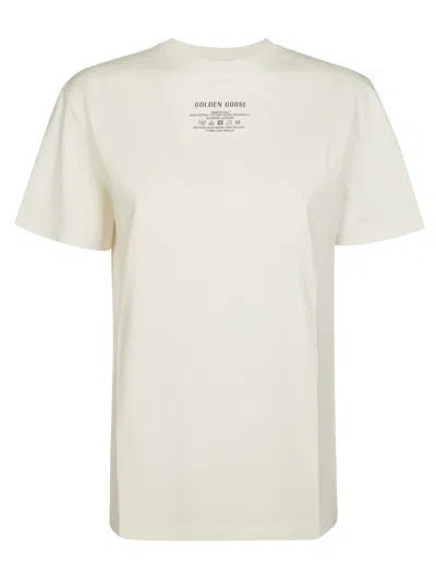 Golden Goose T-shirt Cotton Jersey Whit Care Label Print