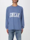 Golden Goose Crewneck Graphic Print Sweater Long Sleeves In Blue