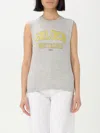 Golden Goose Grey Crewneck Top With Logo Lettering Print On The Front In Grey