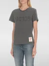 Golden Goose Doris Upside Down Logo Cotton Graphic Tee In Grau