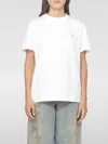 Golden Goose Star Collection T-shirt With Glittered Star On The Front In White