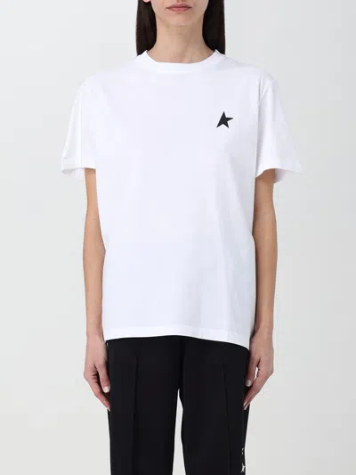 Golden Goose Logo Print Cotton T Shirt In White