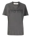 Golden Goose Doris Upside Down Logo Cotton Graphic Tee In Grey
