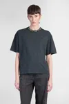 Golden Goose Boxy Cropped T-shirt In Organic Cotton In Burgundy