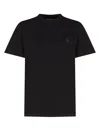 Golden Goose Black Logo-embroidered Short-sleeved T-shirt In Black