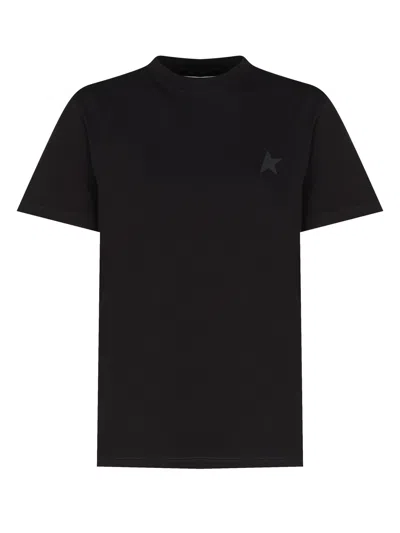 GOLDEN GOOSE T-SHIRT IN BLACK COTTON