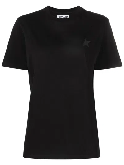 GOLDEN GOOSE COTTON T-SHIRT WITH STAR LOGO PRINT