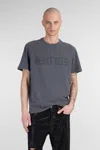 Golden Goose Grey Washed-out T-shirt With Logo Men