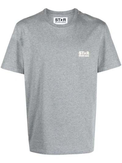 Golden Goose T-shirt Logo In Grey