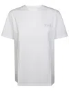 Golden Goose Cotton T-shirt With Back Glittered Print In White