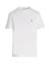 Golden Goose White And Silver Cotton Logo T-shirt