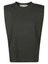 Golden Goose T Shirt Smanicata Con Spalline In Gray