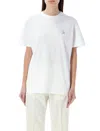 Golden Goose Star White Cotton Crew-neck T-shirt In White