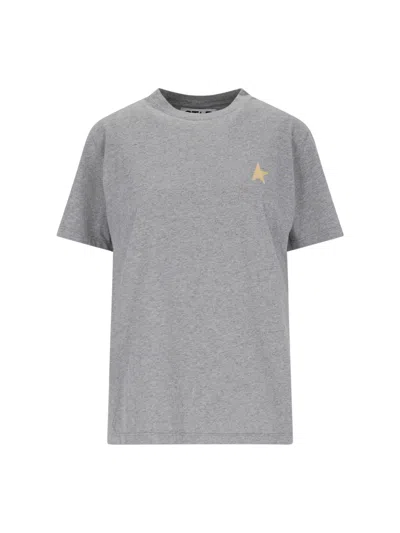 Golden Goose T-shirt 'star' In Grey
