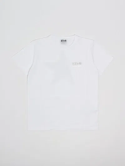 Golden Goose Kids' T-shirt T-shirt In Bianco-argento
