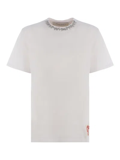 Golden Goose Crystal Crew Neck T-shirt In White
