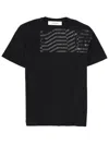 Golden Goose T-shirt With Flag Print In Black