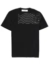 Golden Goose T-shirt With Flag Print In Black