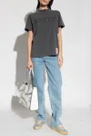 Golden Goose T-shirt With Logo In Grey