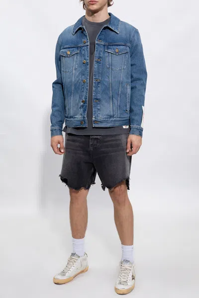 Golden Goose T-shirt With Logo In Grey