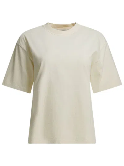 Golden Goose Boxi T-shirt In Cotton Jersey With Logo Patch In Neutral