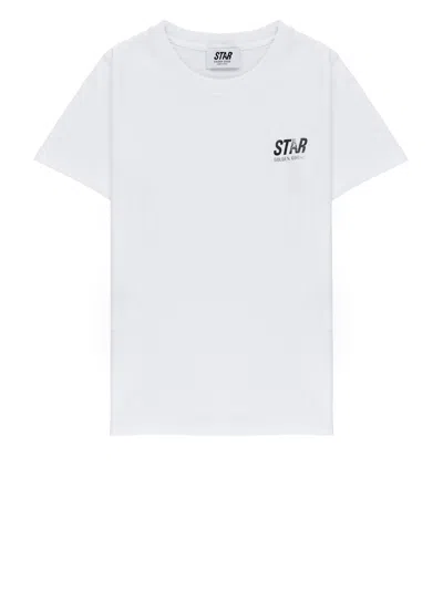 Golden Goose Kids' T-shirt With Logo In White