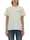 Golden Goose White Crewneck T-shirt With Logo Lettering On The Front In White