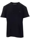 Golden Goose Star Black Crew-neck T-shirt In Black