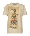 Golden Goose T-shirt With Round Neck And Short Sleeves In Nude