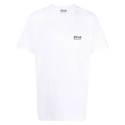 Golden Goose Big Star Logo Short-sleeved T-shirt In White