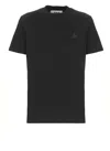 Golden Goose Black Logo-embroidered Short-sleeved T-shirt In Black