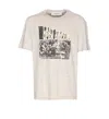 Golden Goose Graphic Print Crewneck Short Sleeve T-shirt In Gray