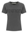Golden Goose Doris Upside Down Logo Cotton Graphic Tee In Grey