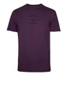 Golden Goose Journey M's T-shirt Regular/ Dyed O In Purple/black