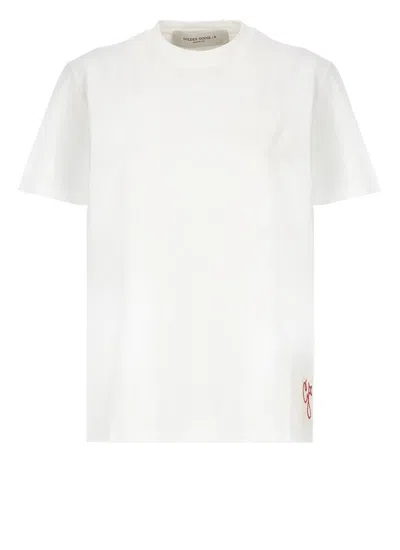 GOLDEN GOOSE GOLDEN GOOSE T-SHIRTS AND POLOS WHITE