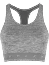 Golden Goose Logo-underband Racerback Crop Top In Gray